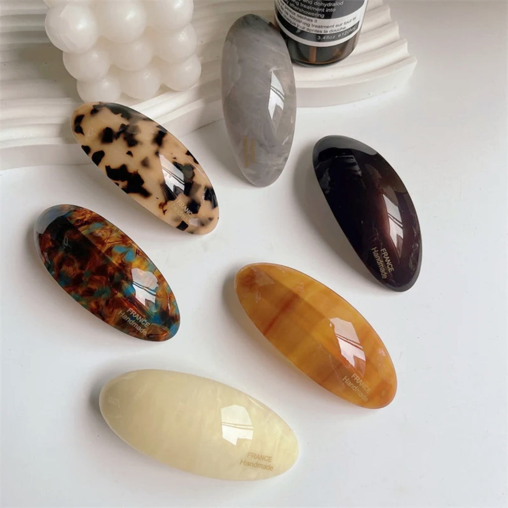 Barrette Ovale en Acétate