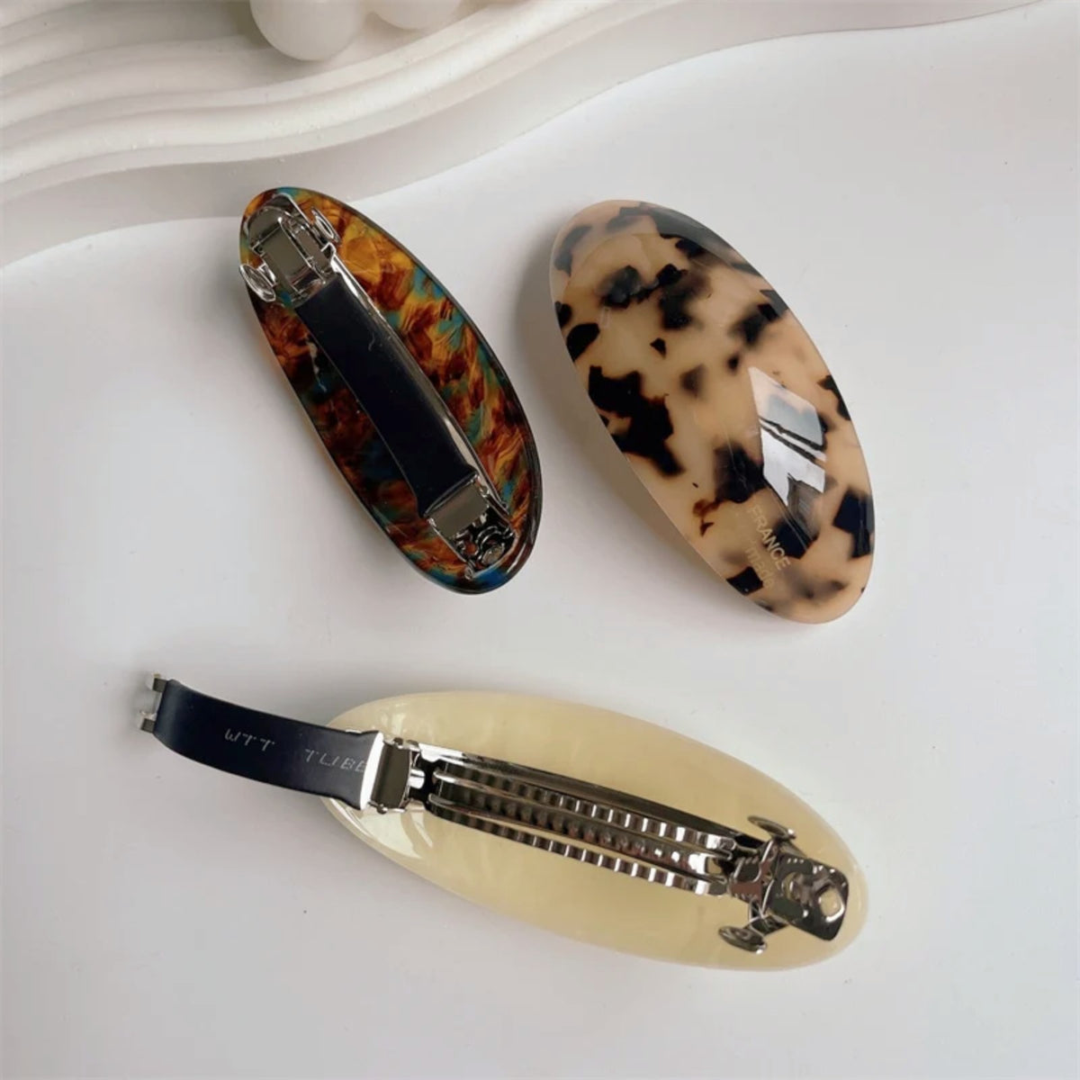 Barrette Ovale en Acétate