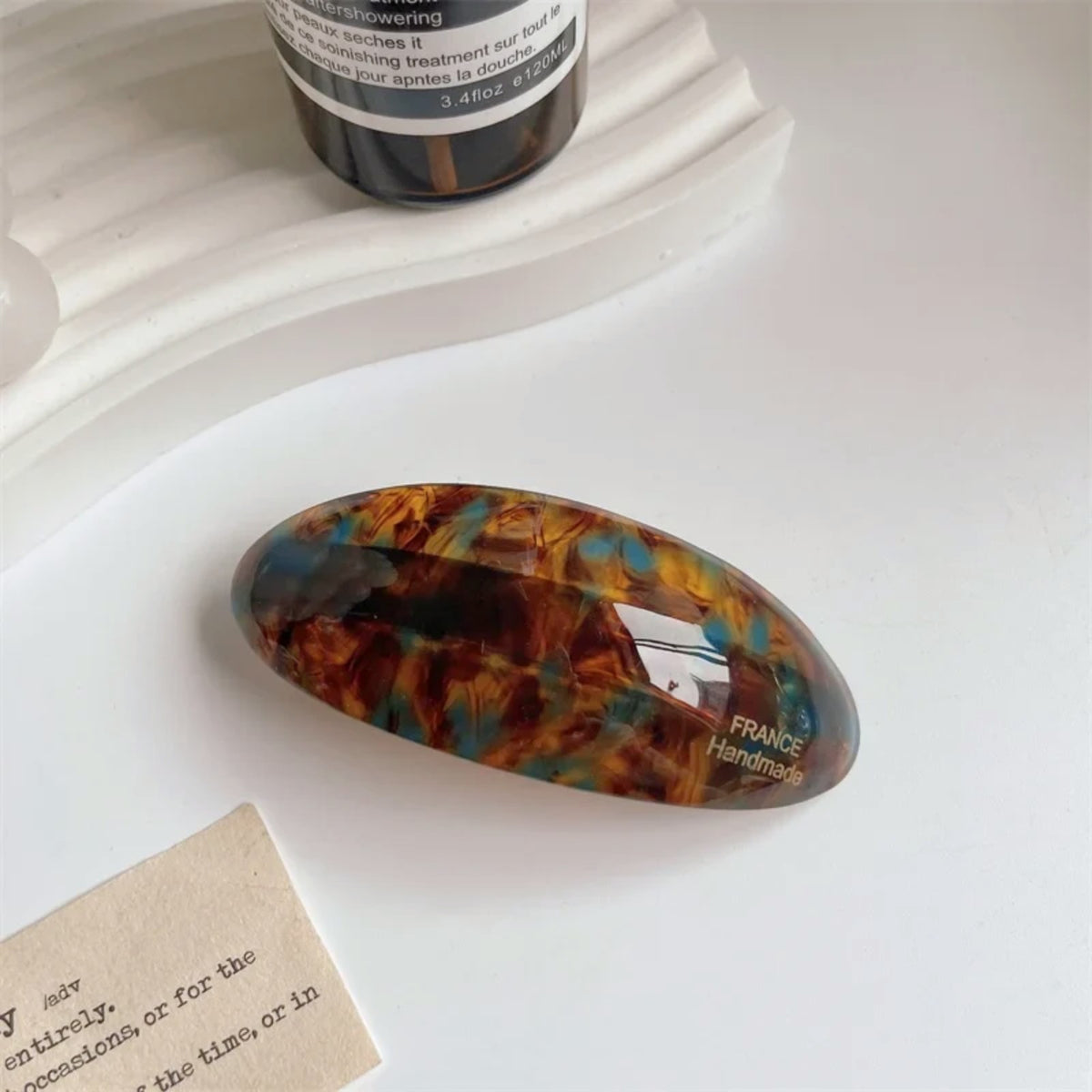 Barrette Ovale en Acétate