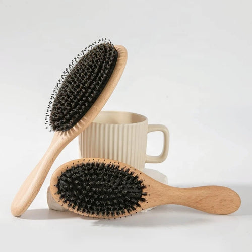 Brosse Poils de Sanglier en Bois