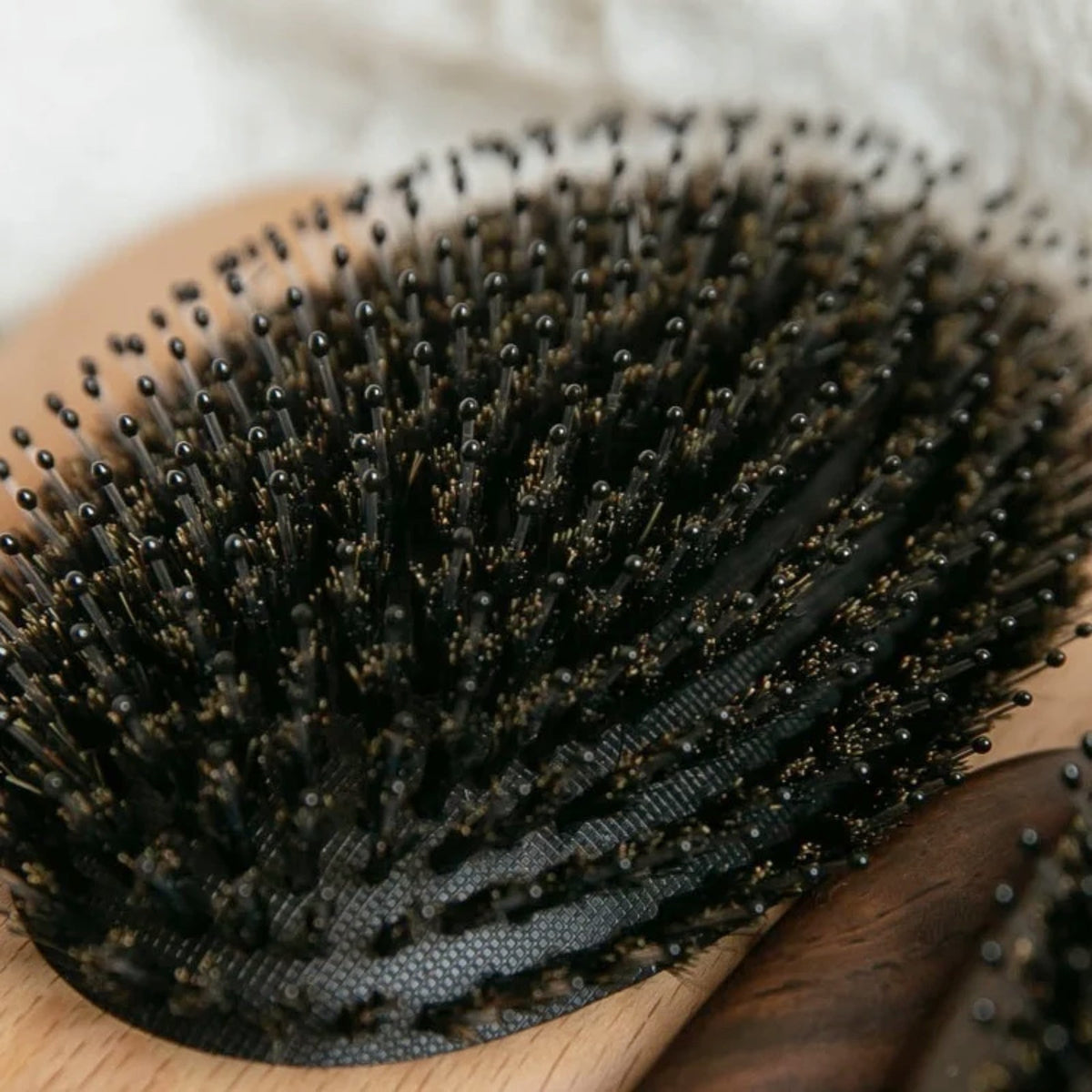 Brosse Poils de Sanglier en Bois