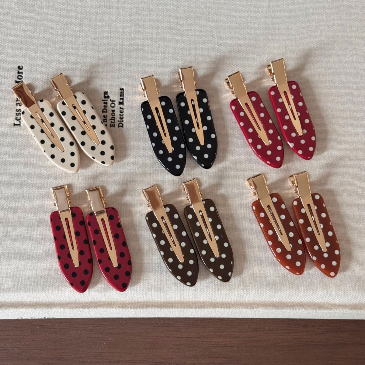 Pinces Sans Marque à Pois — lot de 2